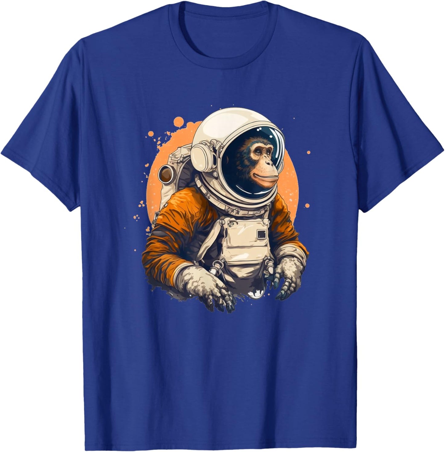 Space Vintage Travel Astronaut Monkey Astronaut T-Shirt - T-Shirt | Royal