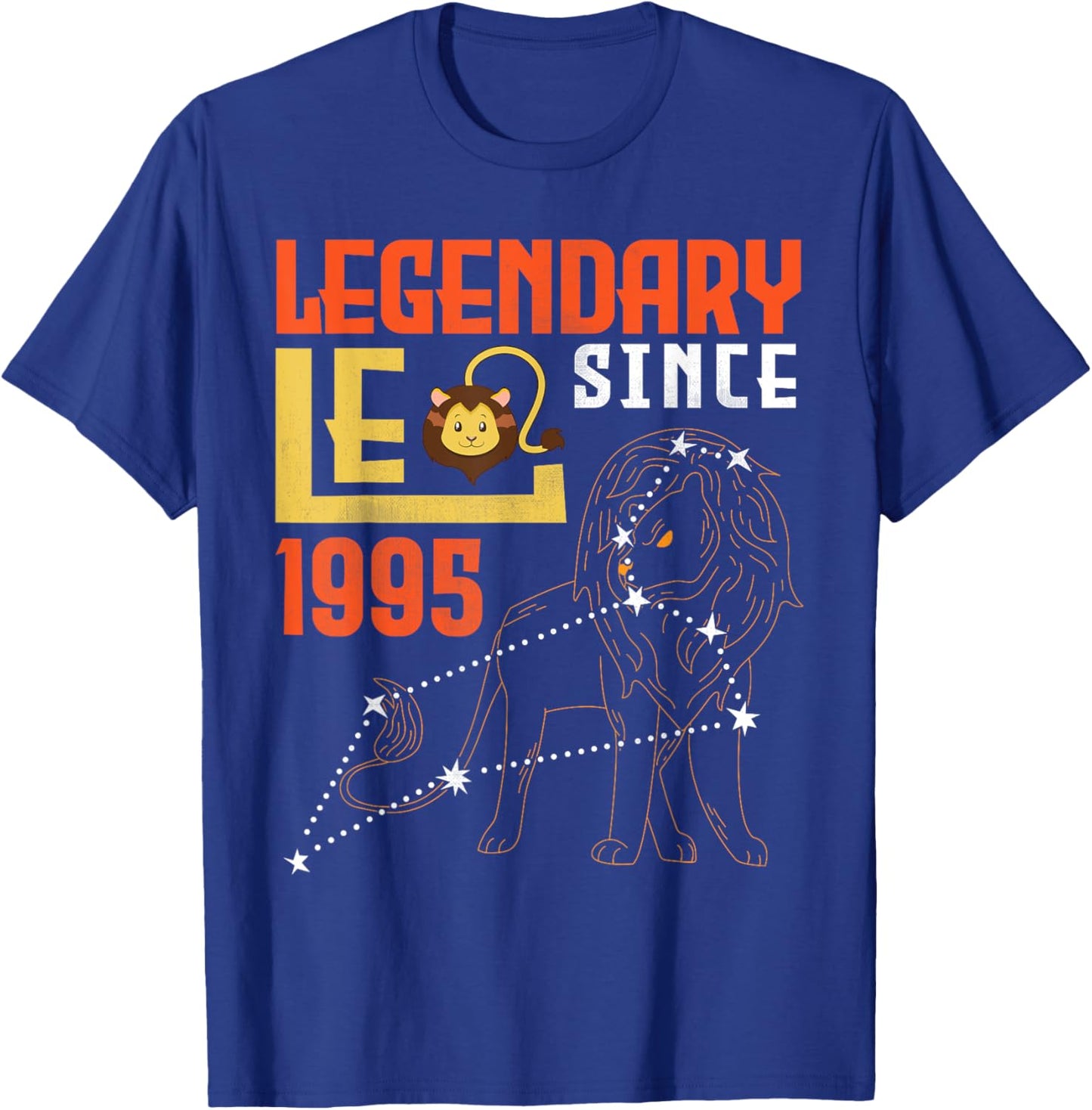 Legendary Leo Since 1995 Happy Birthday 30 Years Old To Me T-Shirt - T-Shirt | Royal