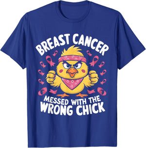 Breast Cancer Tangled with the Wrong Chick Awareness T-Shirt - T-Shirt | Royal