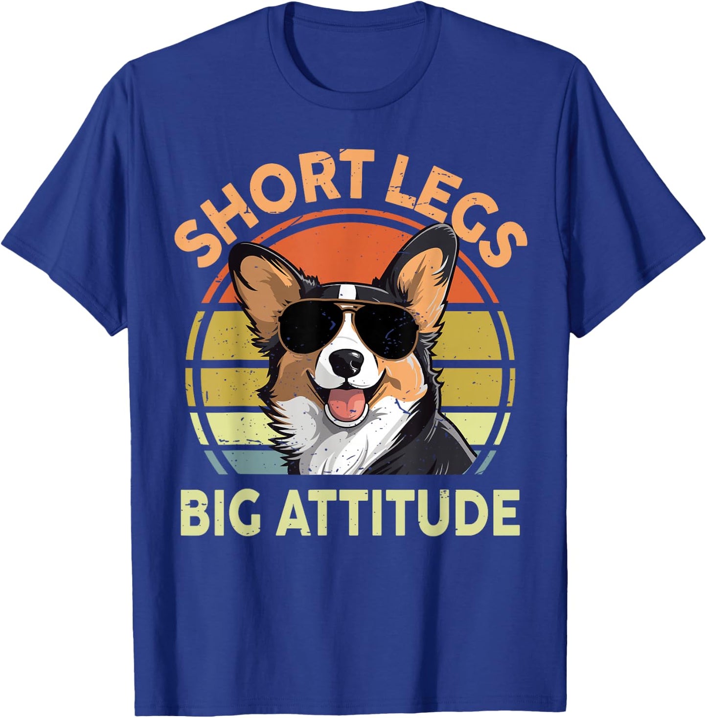 Funny Corgi Short Legs Big Attitude Corgi Gift Lover T-Shirt - T-Shirt | Royal