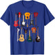 Guitar Collection Rocker Gift Guitarist T-Shirt - T-Shirt | Royal