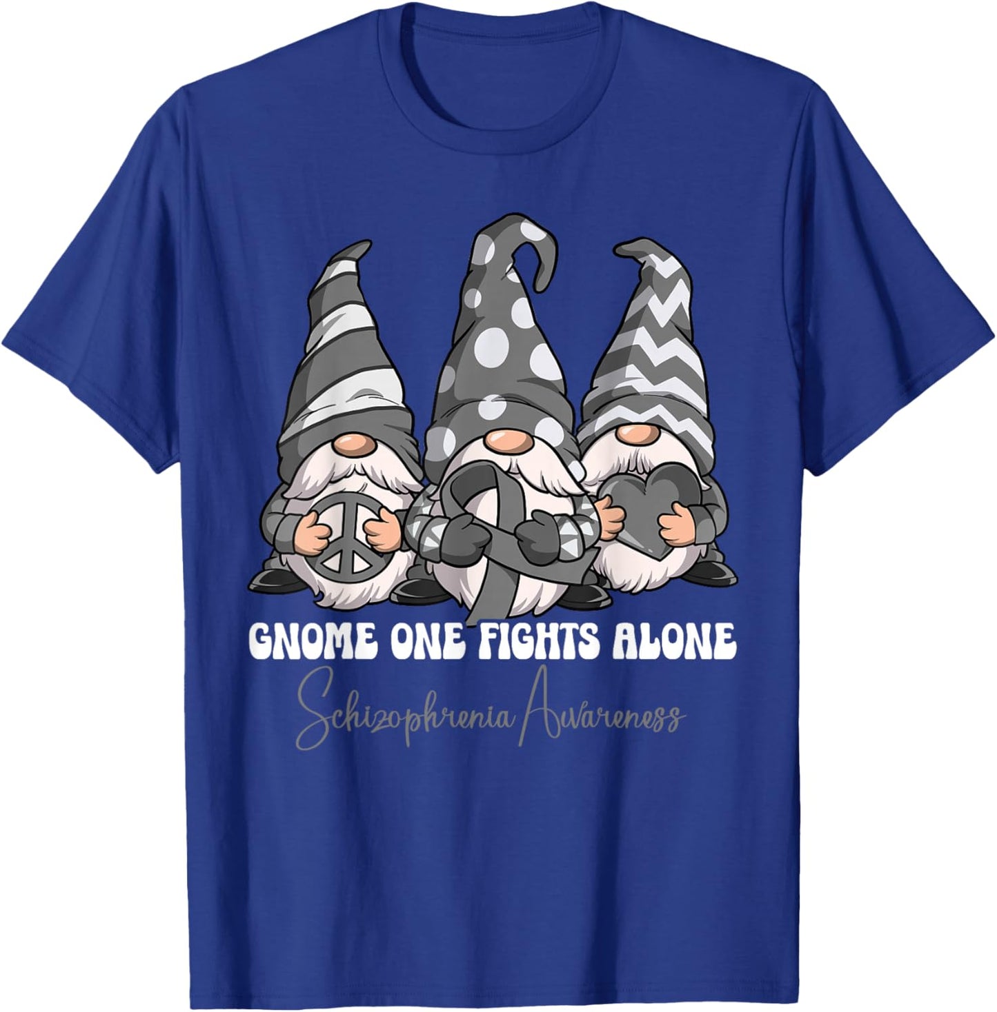 Schizophrenia Awareness Gifts Kids Black Cartoon Schizophrenia Awareness T-Shirt - T-Shirt | Royal