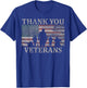 American Flag Thank You Veterans Military Appreciation T-Shirt - T-Shirt | Royal