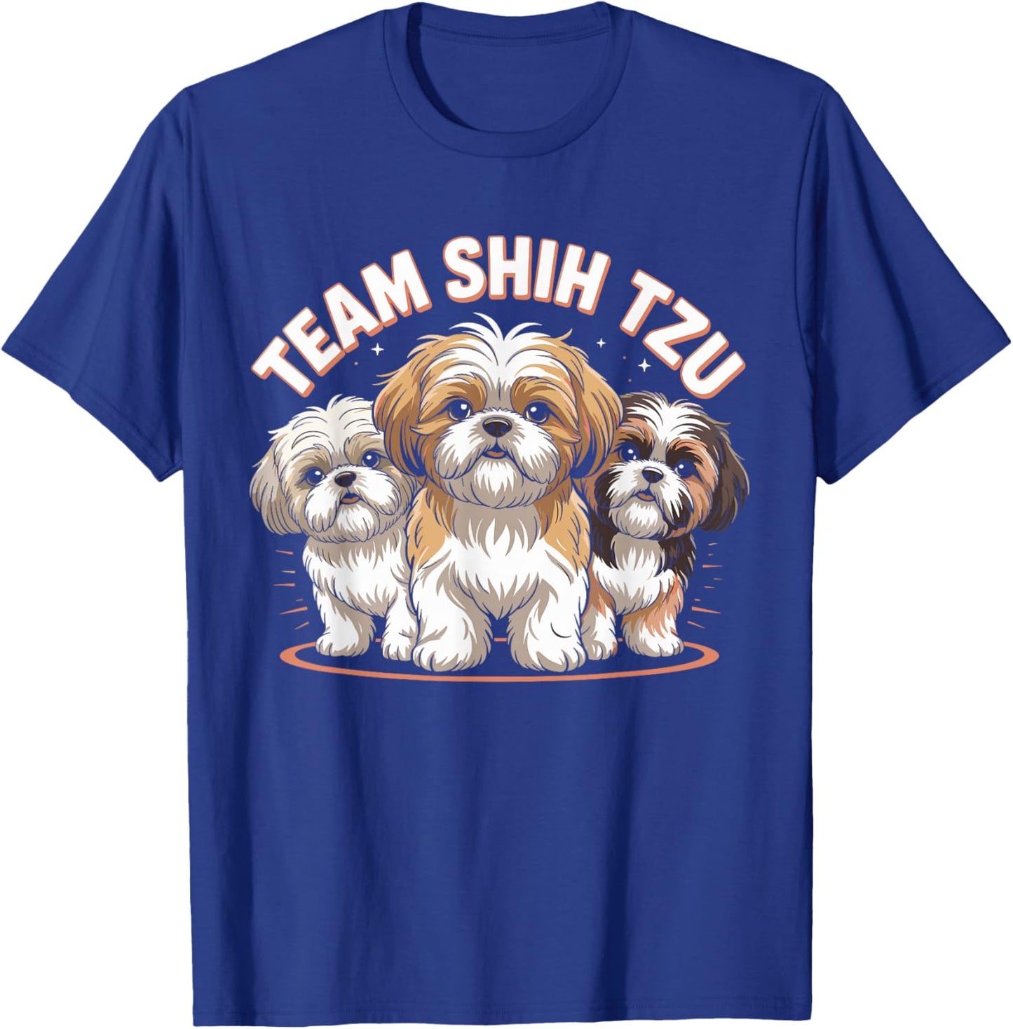Shih Tzu Team Cute Cartoon Dog Moms Dads Owners Pet Shih Tzu T-Shirt - T-Shirt | Royal