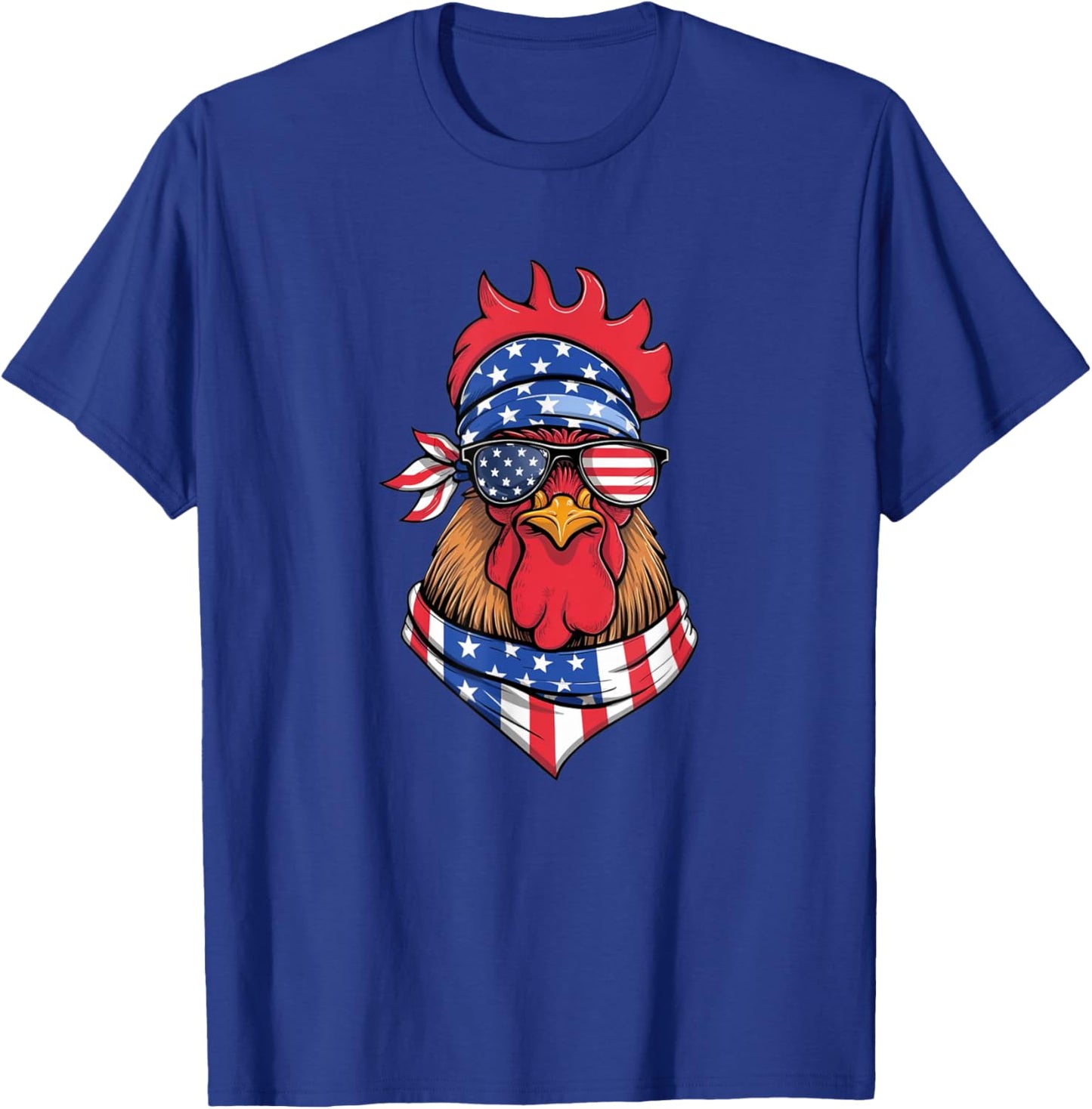 Red White Blue Chicken Farm Animal Patriotic 4th Of July T-Shirt - T-Shirt | Royal