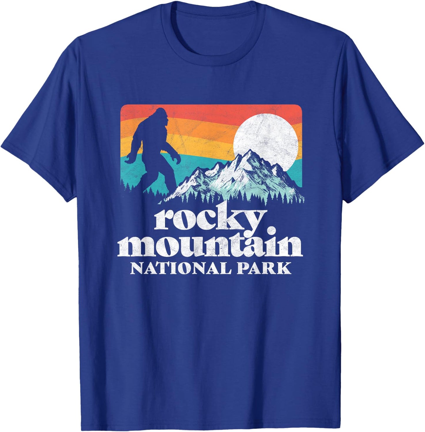 Rocky Mountain National Park Bigfoot Mountains Graphic T-Shirt - T-Shirt | Royal