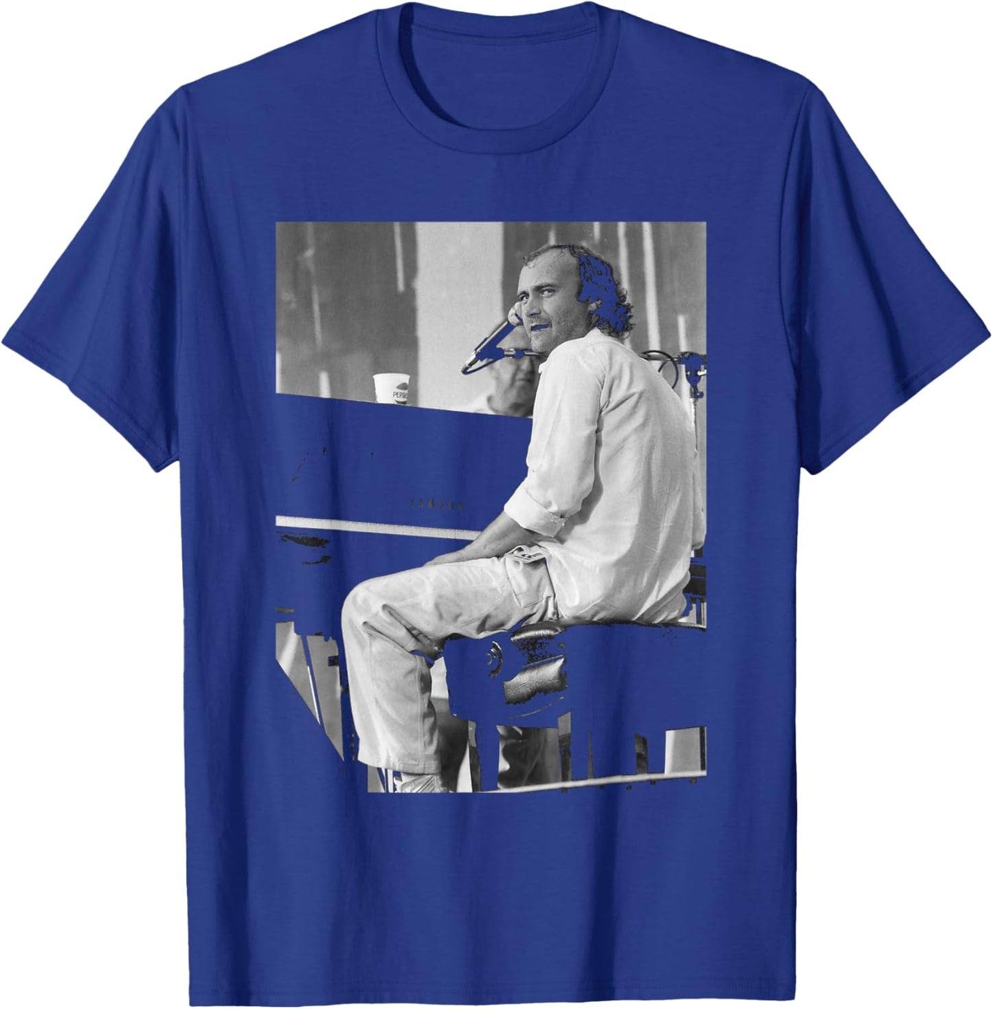 Phil Collins at JFK Stadium Philadelphia Live Aid Concert T-Shirt - T-Shirt | Royal
