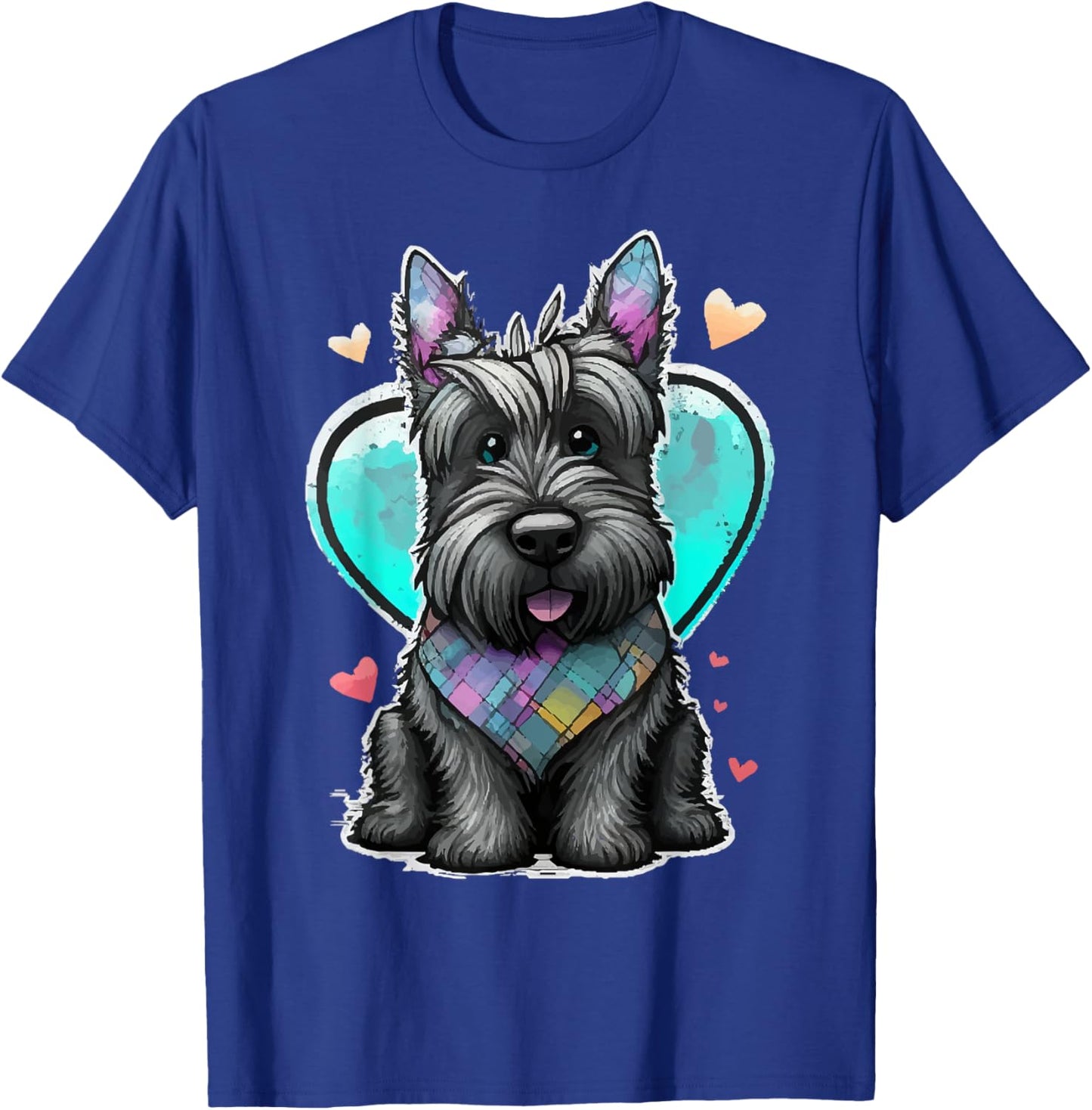 I Love My Scottish Terrier Scottie Dog Valentines Heart Art T-Shirt - T-Shirt | Royal