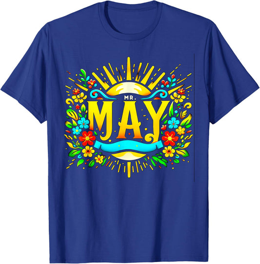 Mr. May, May Birthday Gift T-Shirt - T-Shirt | Royal