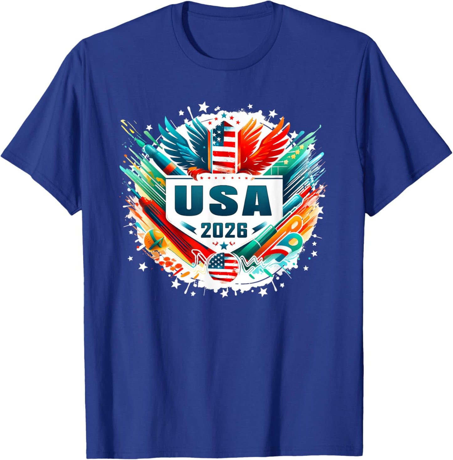 American Flag USA Player 2026 Men Women Boys Kids USA 2026 T-Shirt - T-Shirt | Royal