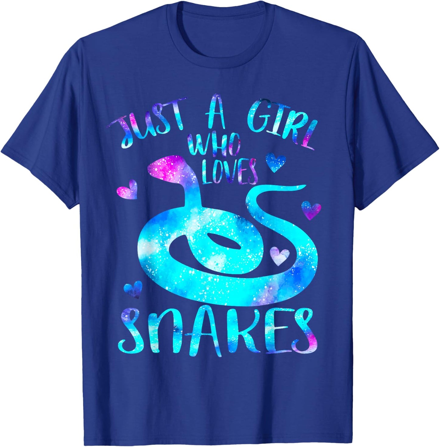 Just a Girl Who Loves Snakes Theme Cute Snake Lover Galaxy T-Shirt - T-Shirt | Royal