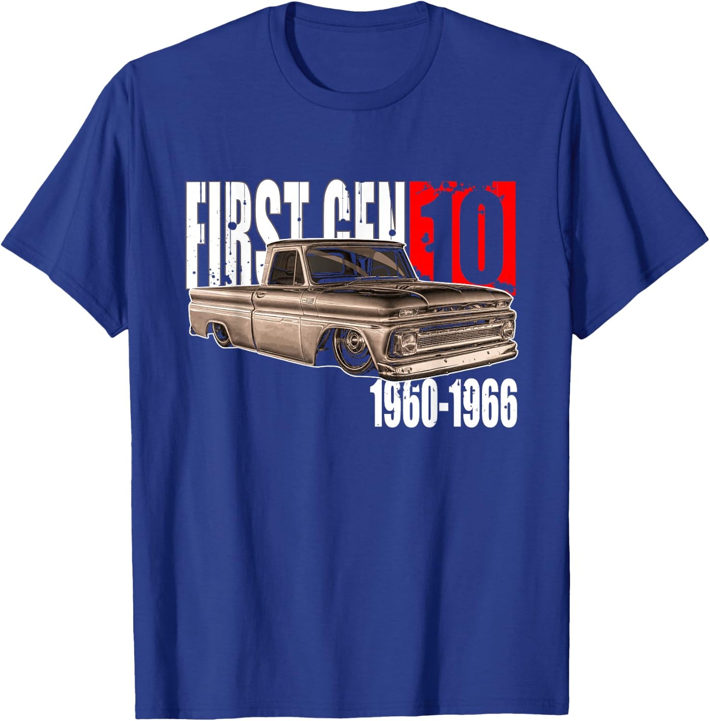 C10 Truck First Generation Custom 10 Classic C10 Truck T-Shirt - T-Shirt | Royal