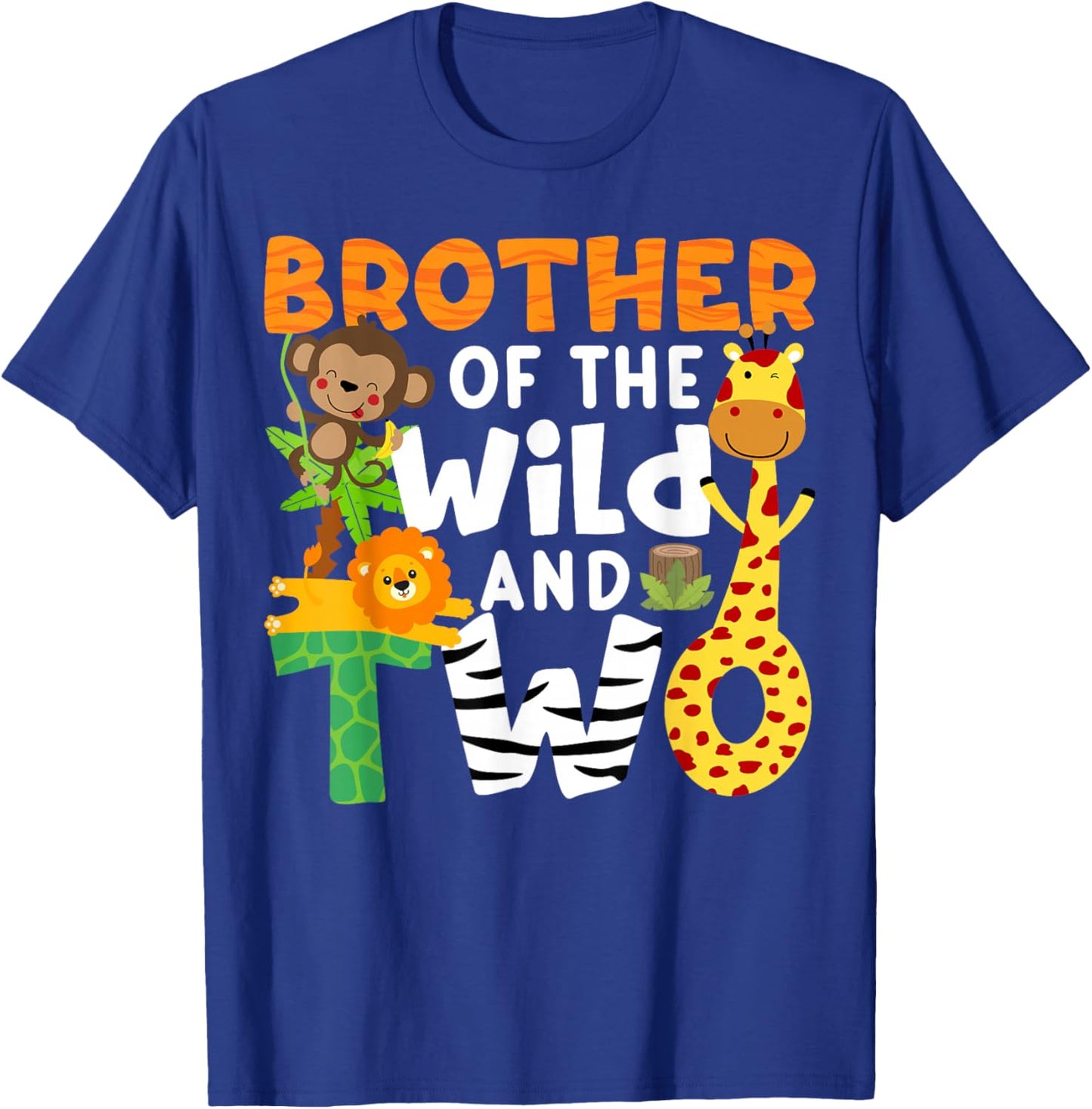Brother Of The Wild and Two 2nd Theme Safari Jungle Animals T-Shirt - T-Shirt | Royal