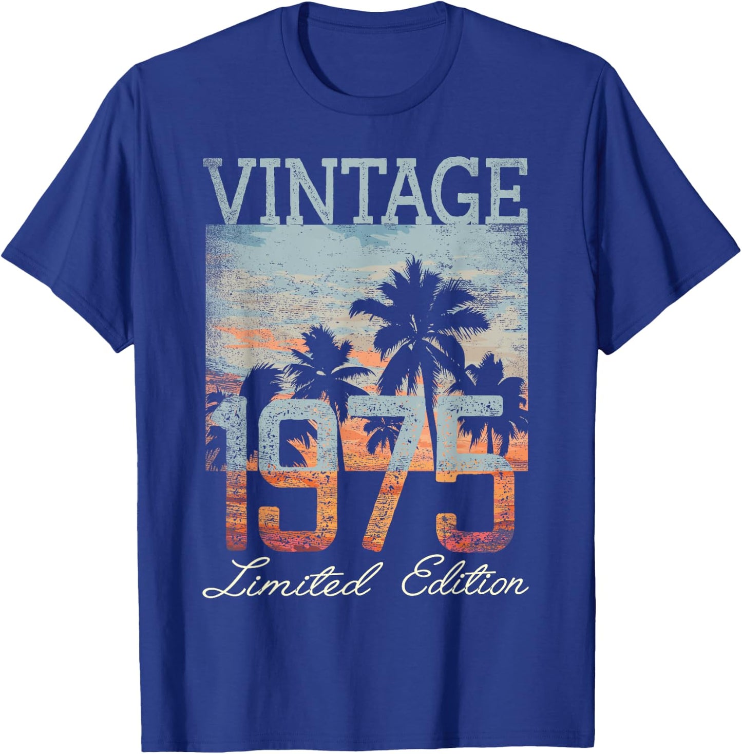 Vintage 1975 Limited Edition 50th Birthday 50 Year Old Gifts T-Shirt - T-Shirt | Royal