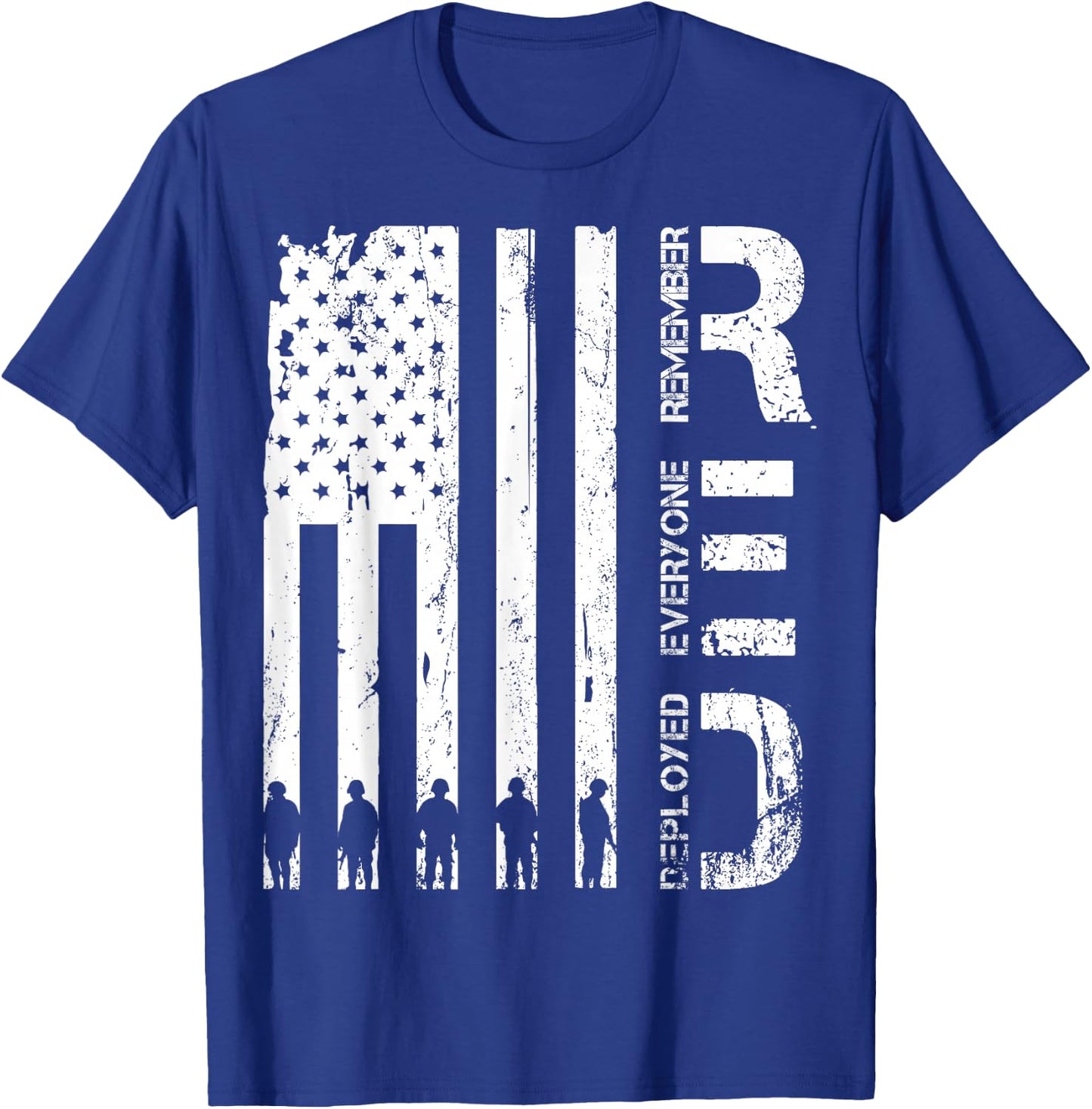 Red Remember Everyone Deployed Military Friday Wear Veterans T-Shirt - T-Shirt | Royal