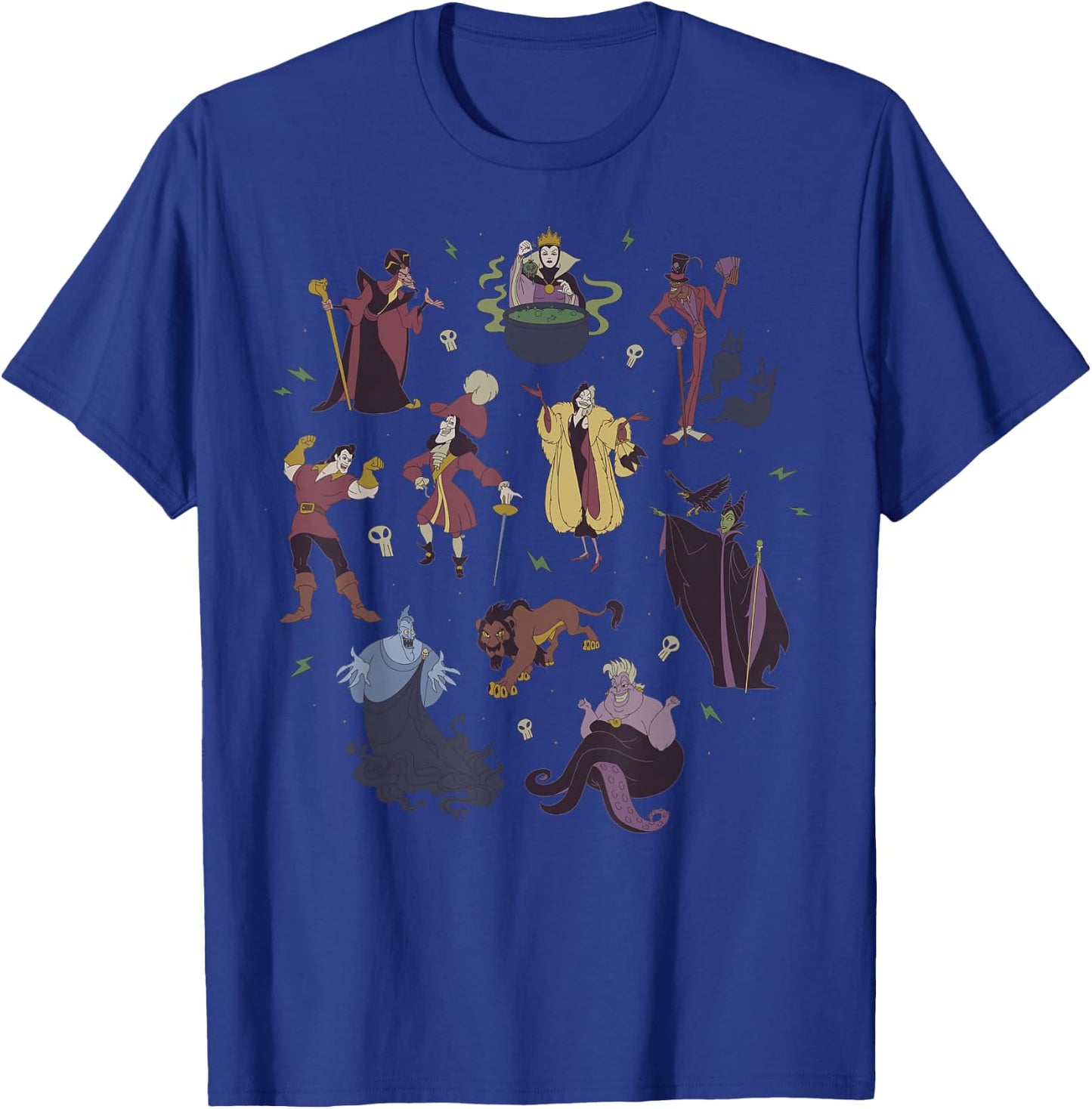 Disney Villains Group Shot Doodles Small T-Shirt - T-Shirt | Royal