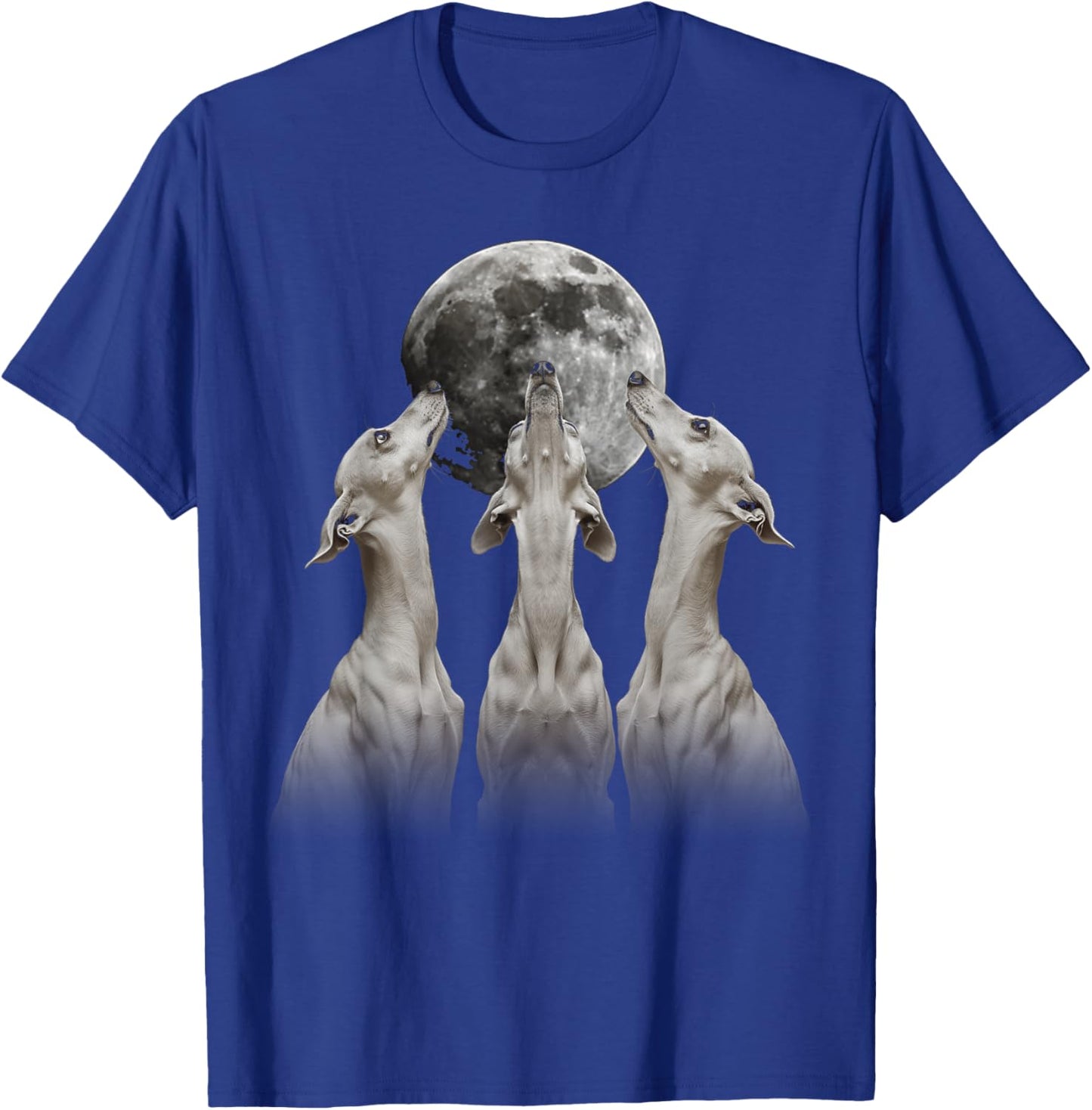 Italian Greyhound Dog Howling Moon T-Shirt - T-Shirt | Royal