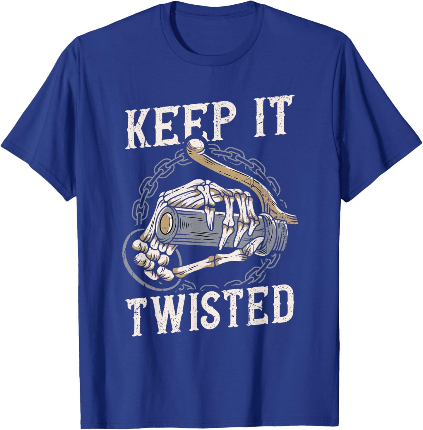 Keep It Twisted - Vintage Motorcycle T-Shirt - T-Shirt | Royal