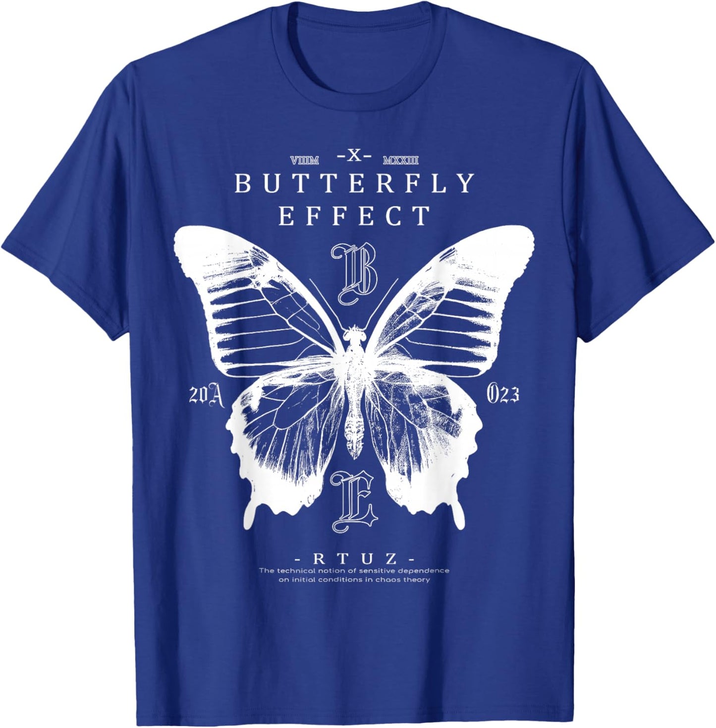 Hip Hop Y2K Hipster Streetwear Motte Butterfly Schmetterling T-Shirt - T-Shirt | Royal