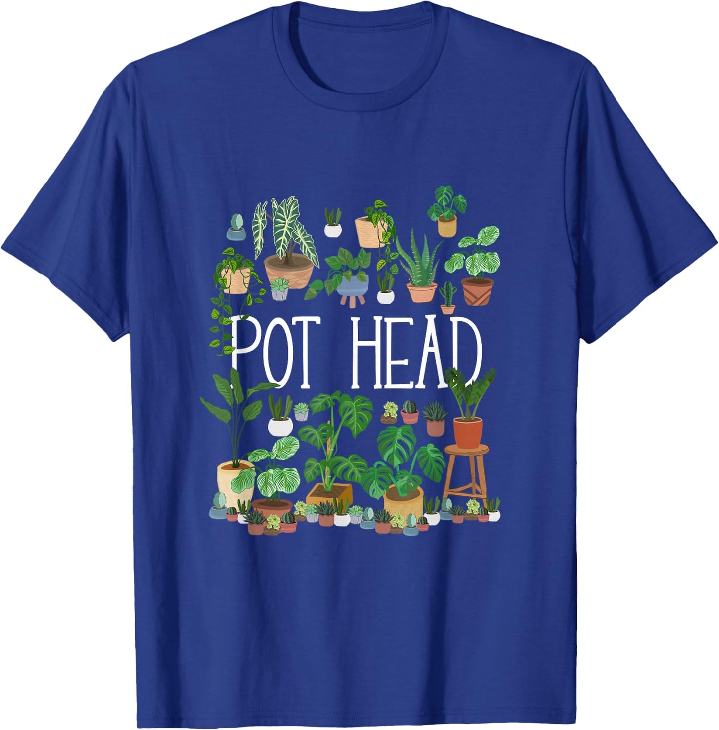 Gardening Potted Plant Lover Pot Head Gardener Garden T-Shirt - T-Shirt | Royal