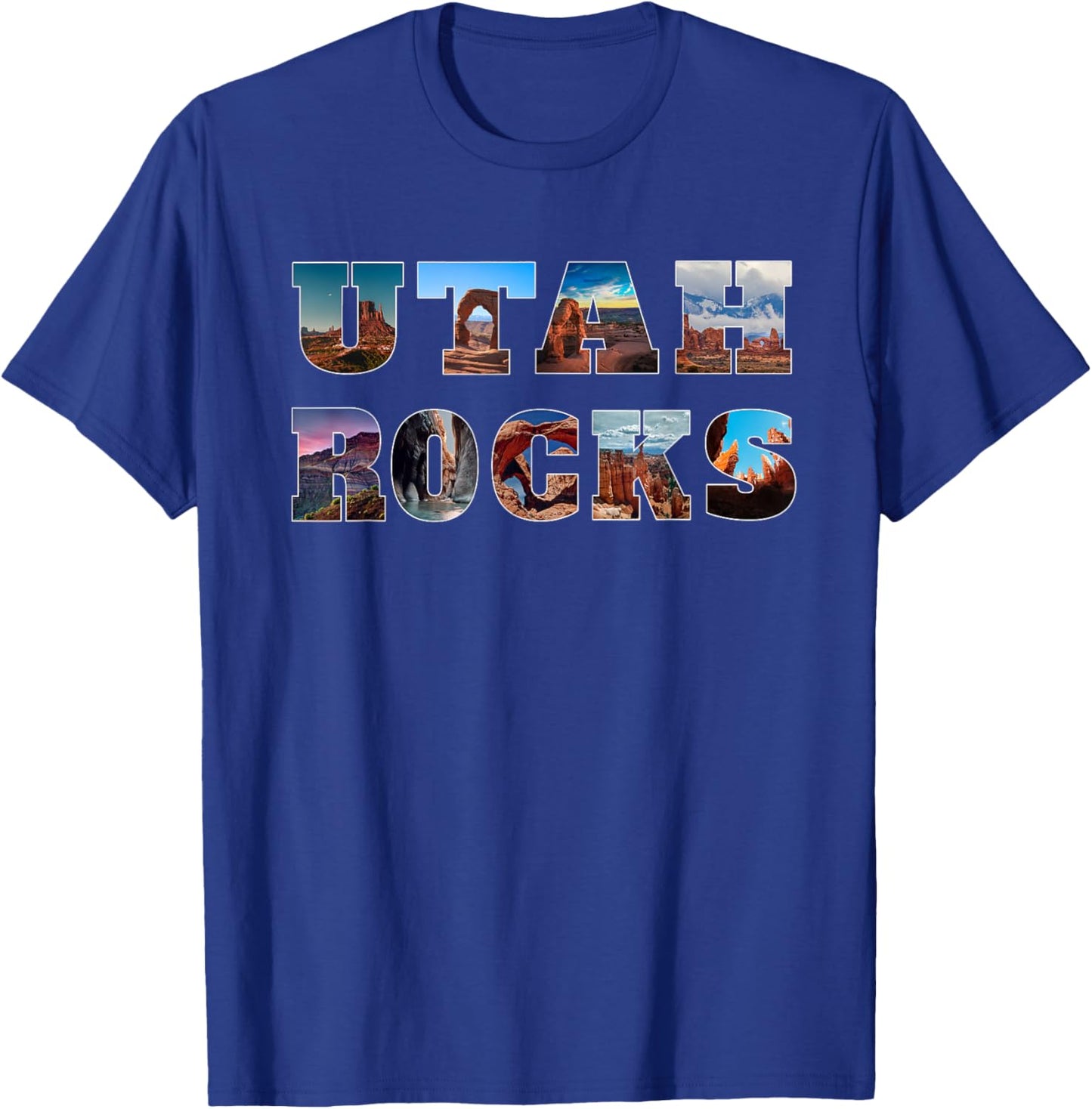 Utah Rocks, National Parks, Hiking, Rock Hunter Apparel T-Shirt - T-Shirt | Royal