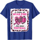 In October We Wear Pink And Watch Football Breast Cancer T-Shirt - T-Shirt | Royal