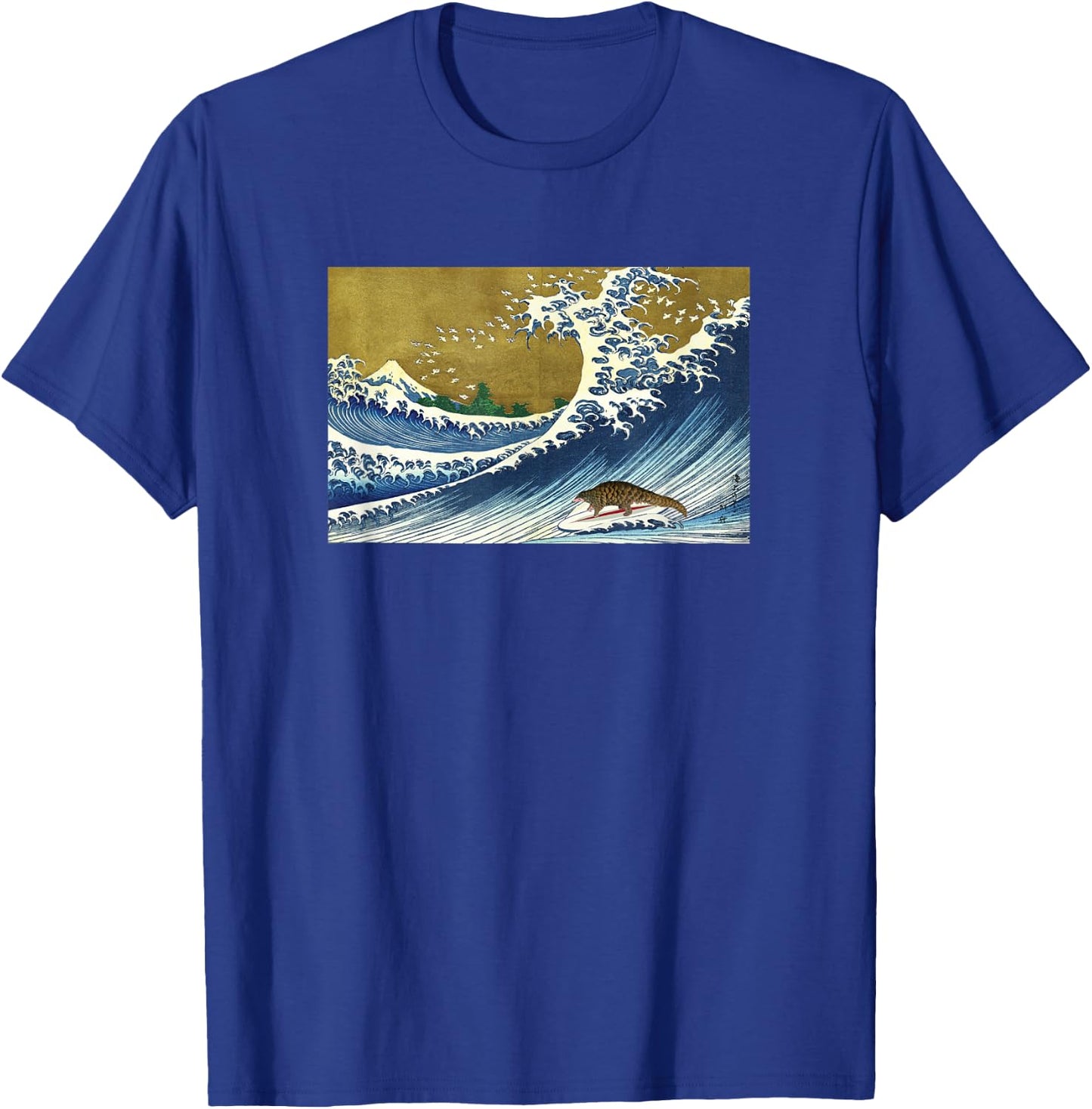 Endangered Surfing Pangolin Lover T-Shirt - T-Shirt | Royal