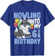 Wolf for 6 Year Old Birthday for 6th Birthday Wolf Kids Boys T-Shirt - T-Shirt | Royal