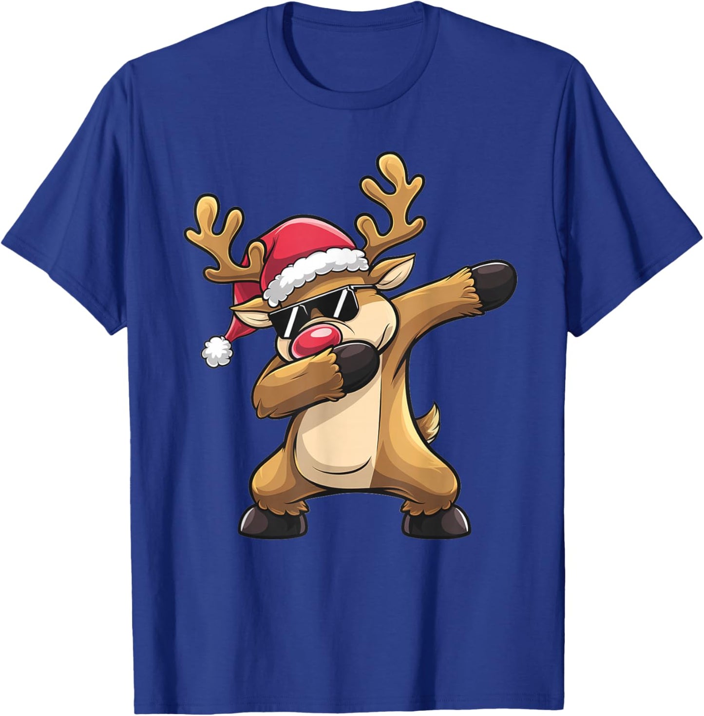 Dabbing Rudolf Reindeer Christmas T-Shirt - T-Shirt | Royal