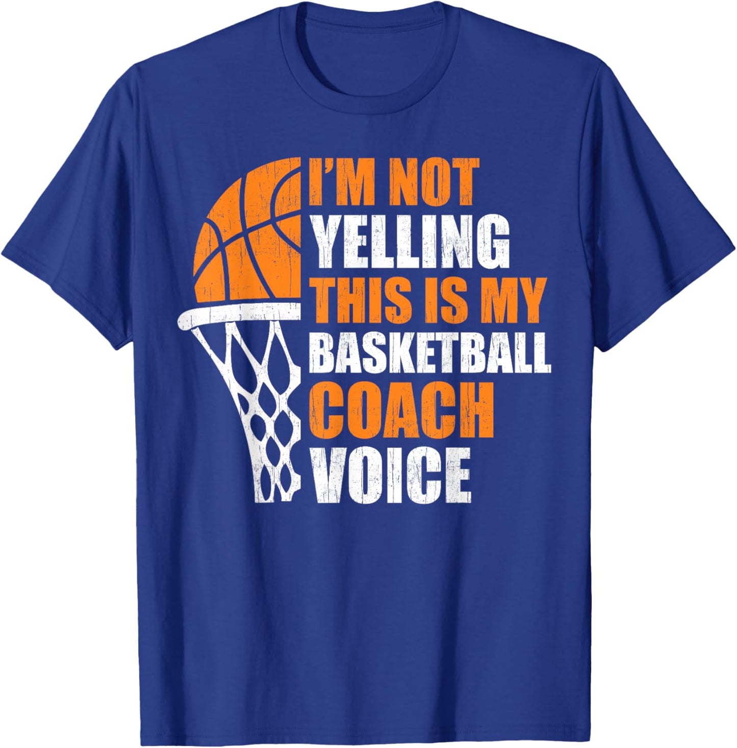 Funny Basketball Not Yelling This Is My Basketball Coach Dad T-Shirt - T-Shirt | Royal