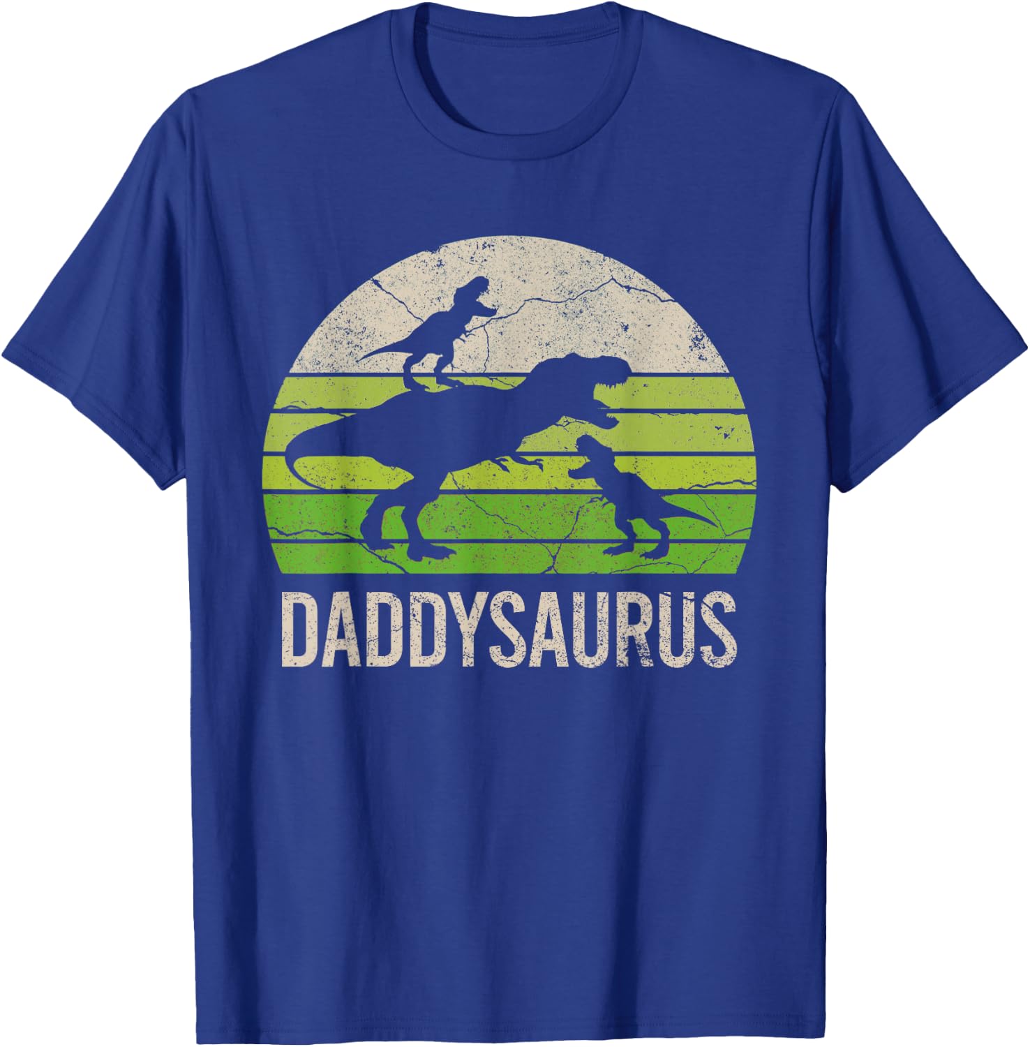 Daddy Dinosaur Funny Dad Daddysaurus 2 Two kids 2020 Gift T-Shirt - T-Shirt | Royal