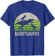 Daddy Dinosaur Funny Dad Daddysaurus 2 Two kids 2020 Gift T-Shirt - T-Shirt | Royal