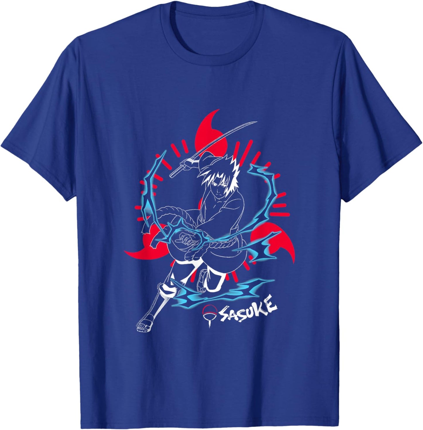 Naruto Shippuden Sasuke Inverted with Sharingan Anime T-Shirt - T-Shirt | Royal