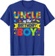 Uncle Of The Birthday Boy Master Builder Kid Building Blocks T-Shirt - T-Shirt | Royal
