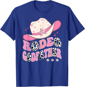 Rodeo GodFather Pink CowGirl 1St Birthday Family Matching T-Shirt - T-Shirt | Royal