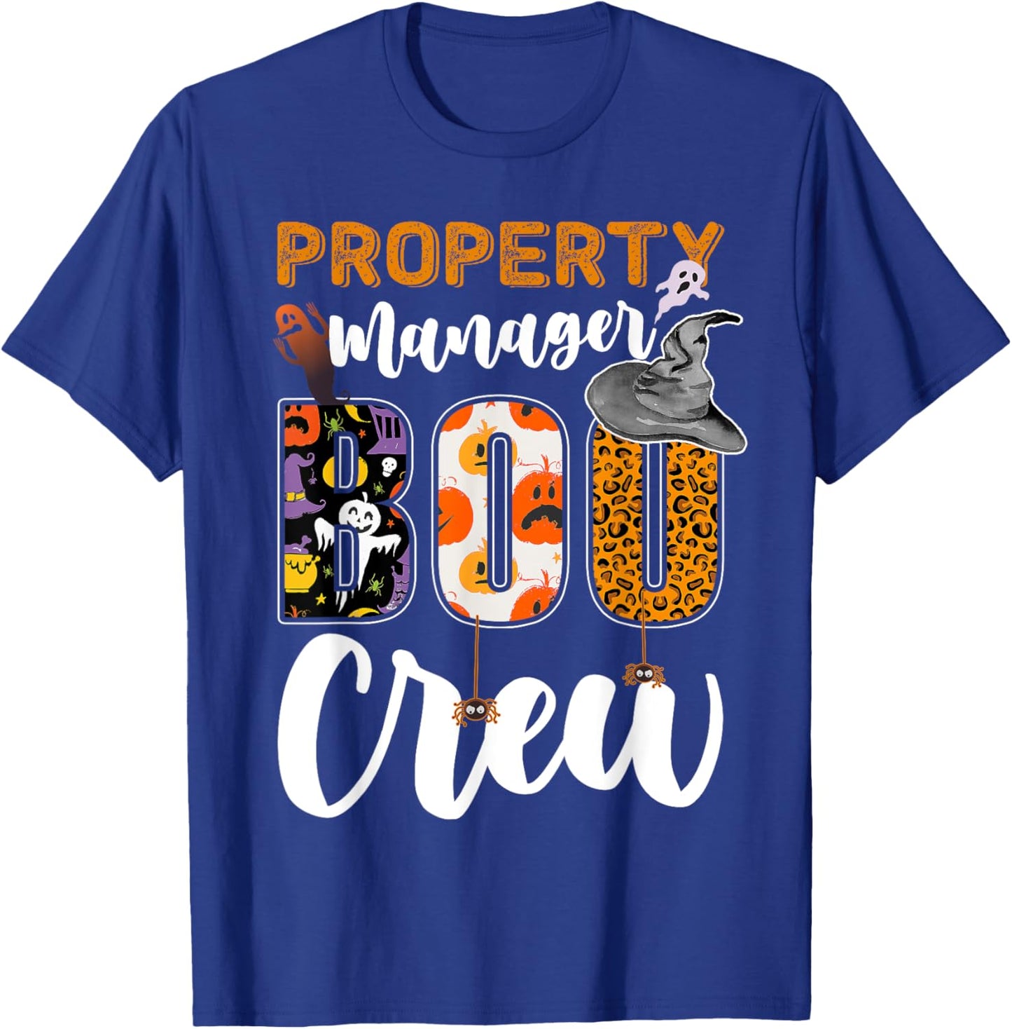 Property Manager Boo Crew Halloween Matching T-Shirt - T-Shirt | Royal