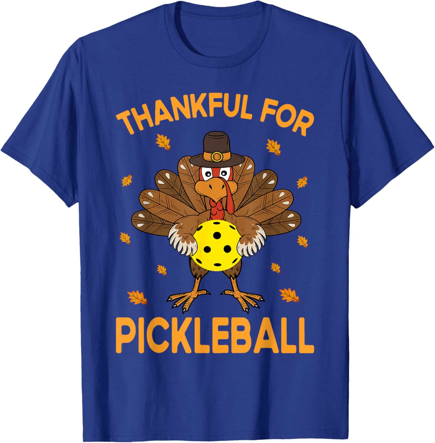 Funny Pickleball Thanksgiving Golf Ball Turkey Costume T-Shirt - T-Shirt | Royal