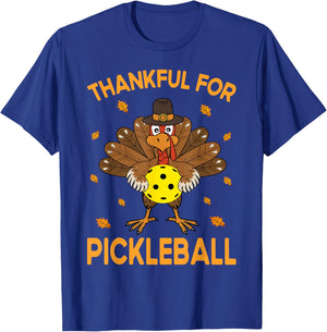 Funny Pickleball Thanksgiving Golf Ball Turkey Costume T-Shirt - T-Shirt | Royal