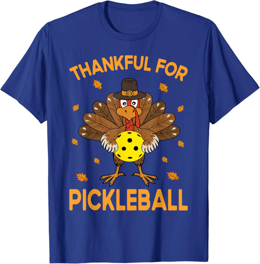 Funny Pickleball Thanksgiving Golf Ball Turkey Costume T-Shirt - T-Shirt | Royal