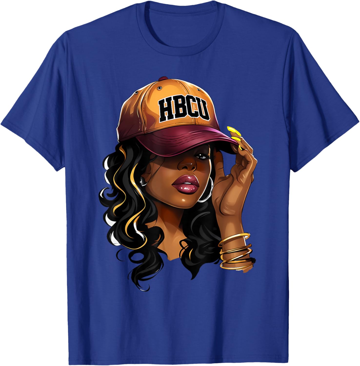 Retro Dope Future HBCU Grad Black Graduation HBCU Girl Women T-Shirt - T-Shirt | Royal