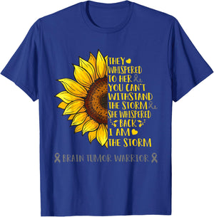 I Am The Storm Brain Tumor Warrior Shirt T-Shirt - T-Shirt | Royal