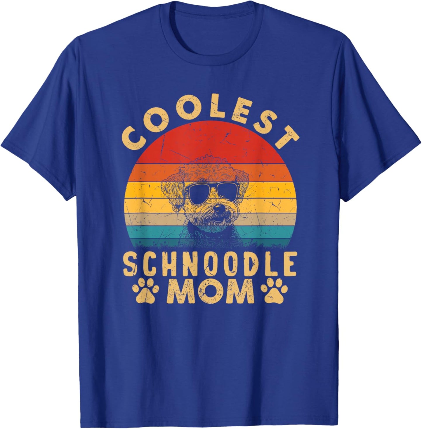 Coolest Schnoodle Dog Mom Women Gifts Vintage Mothers Day T-Shirt - T-Shirt | Royal