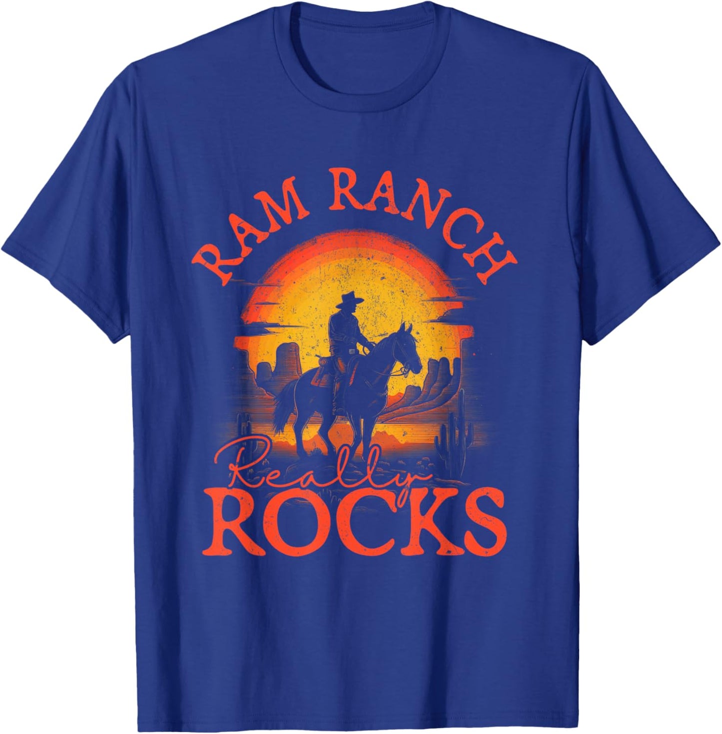 Western Life Rodeo Country Music Ram Ranch Really Rocks T-Shirt - T-Shirt | Royal