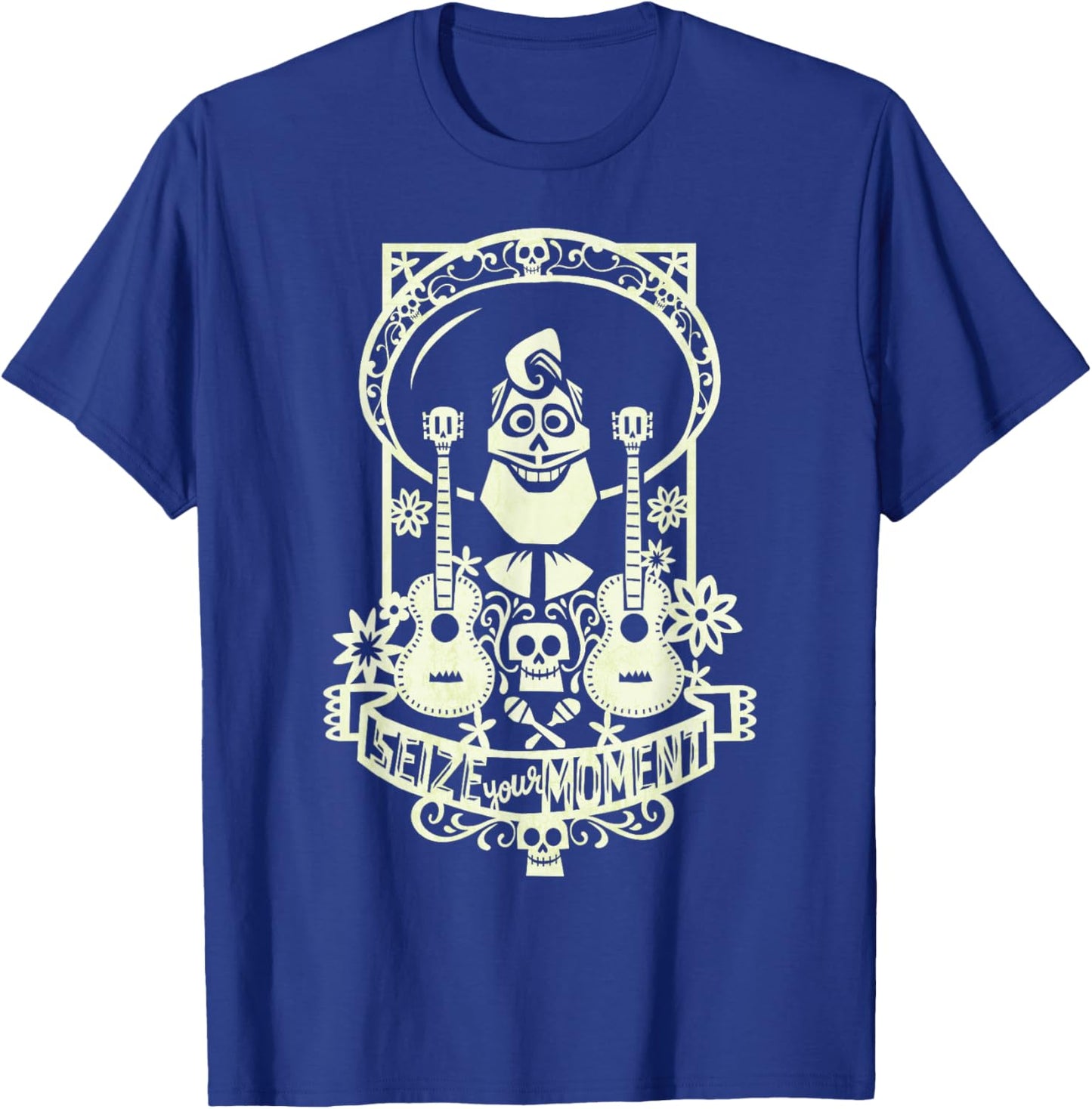 Disney Pixar Coco Ernesto De La Cruz Seize Your Moment Logo T-Shirt - T-Shirt | Royal