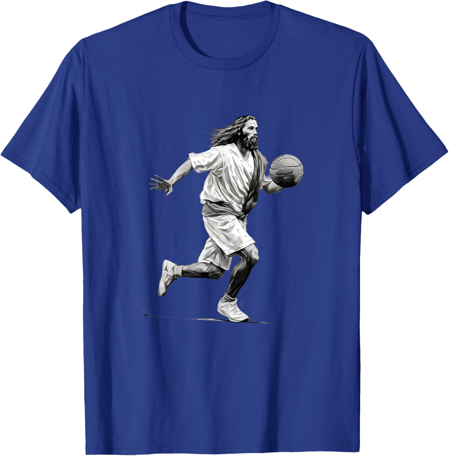 Jesus Christ Playing Basketball - Jesus Legend Team Heaven T-Shirt - T-Shirt | Royal