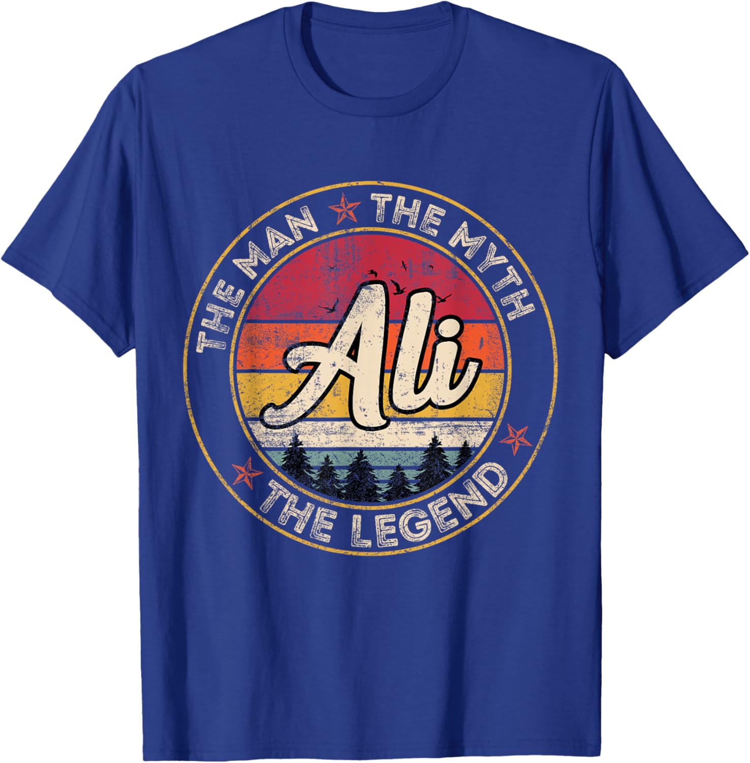 Ali The Man The Myth The Legend Personalized Name T-Shirt - T-Shirt | Royal