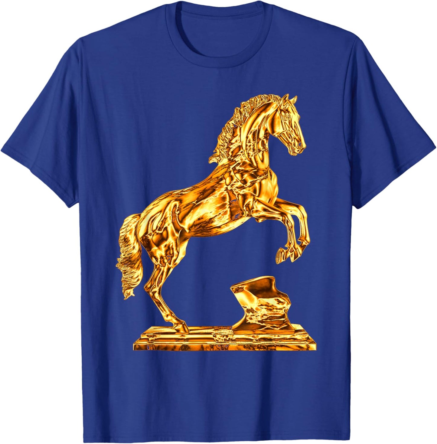 Golden Statue of Horse Sculpture T-Shirt - T-Shirt | Royal