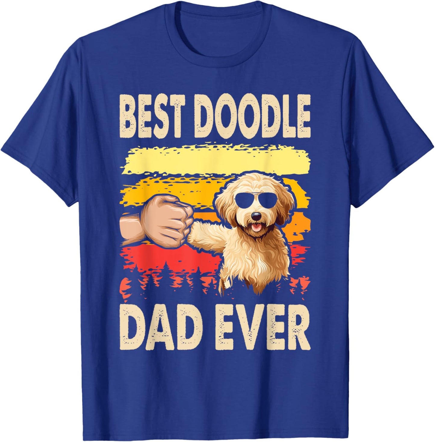 Best Doodle Dad Ever Goldendoodle Dog Dad Father's Day T-Shirt - T-Shirt | Royal