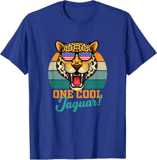 Jaguar Gifts Jaguars USA Flag Men Women Kids Boys Girls T-Shirt - T-Shirt | Royal
