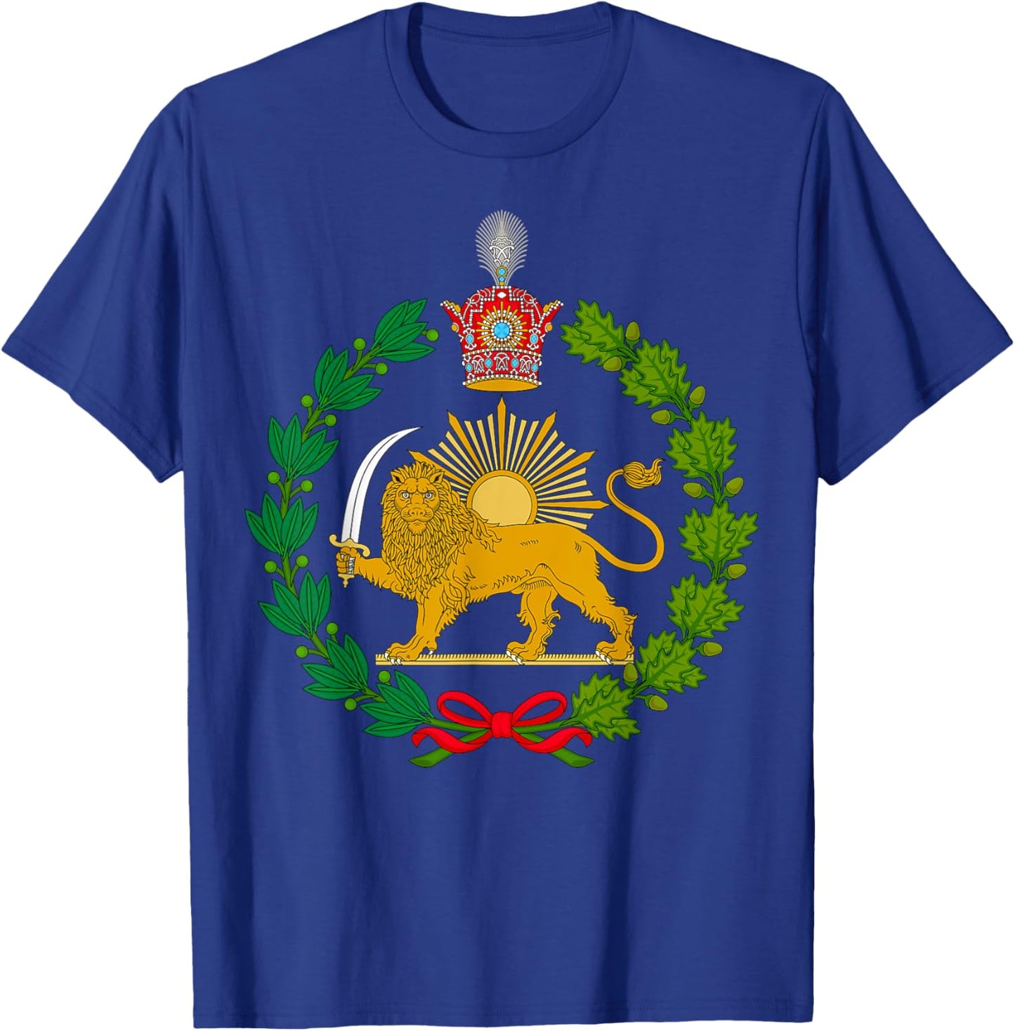 Imperial Emblem of the Pahlavi Dynasty Lion and Sun T-Shirt - T-Shirt | Royal